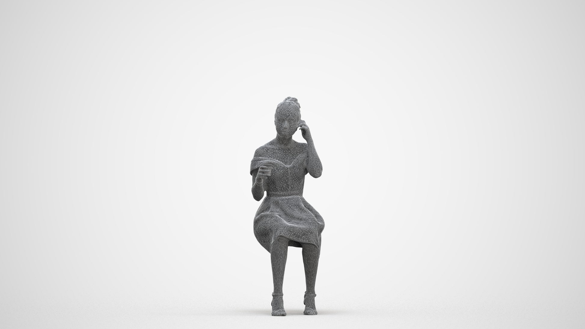 3D scanned woman formalaffairs formal, photorealistic archviz people for Enscape and SketchUp