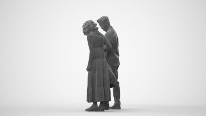 photogrammetry 3D woman casual kids, realistic human model archviz FBX, square thumbnail