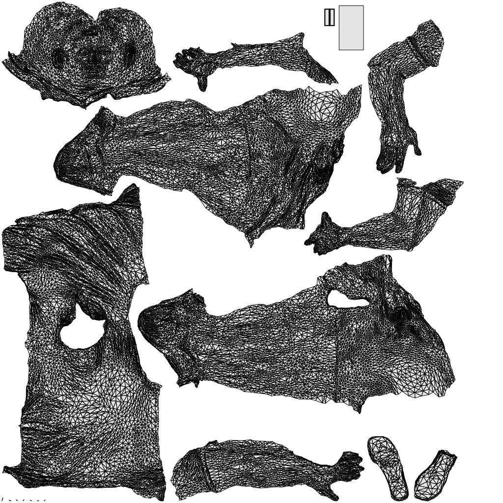 3D scanned man sitting casual, photorealistic archviz people for Enscape and SketchUp, wireframe top-down view