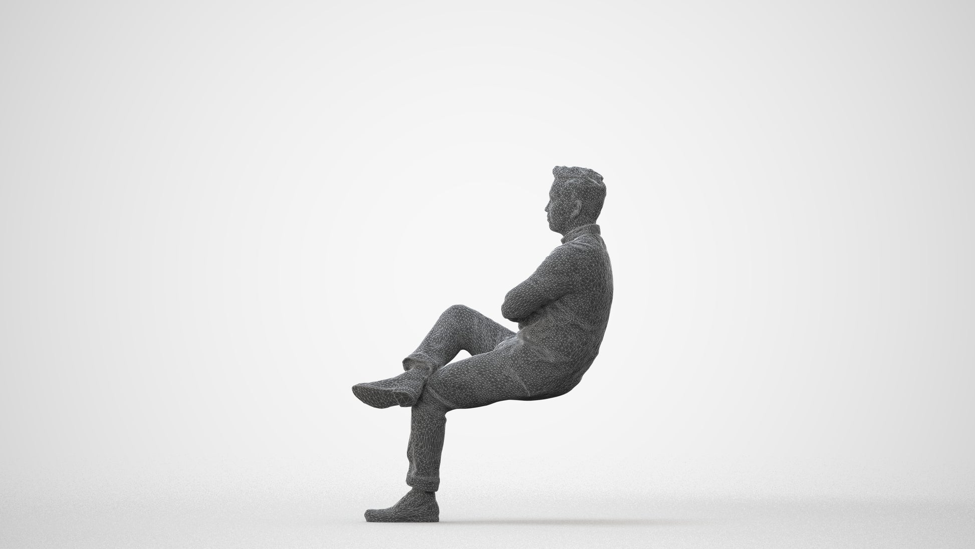realistic 3D people man casual business, render-ready for V-Ray and Corona, FBX OBJ, square thumbnail