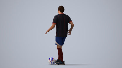 photogrammetry 3D man sport, realistic human model archviz FBX, three-quarter view render
