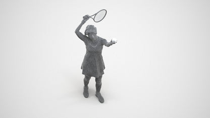 scanned 3D woman sport, photogrammetry people for Enscape and V-Ray, wireframe three-quarter view