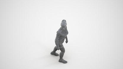 scanned 3D woman sport, photogrammetry people for Enscape and V-Ray, wireframe three-quarter view