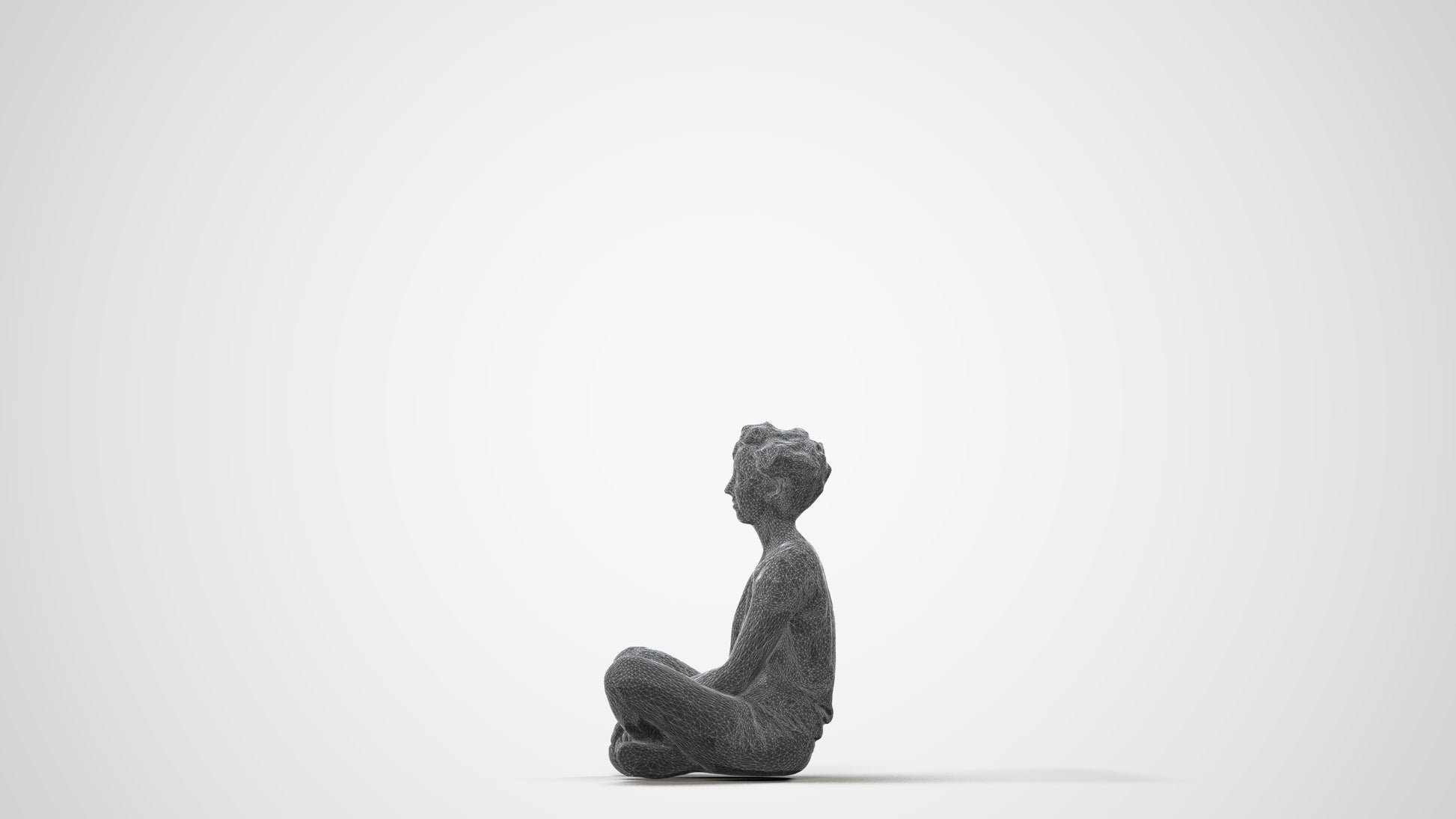 realistic 3D woman sitting, scanned archviz people for Blender and 3ds Max, square thumbnail