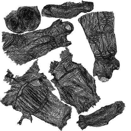 scanned 3D woman casual standing, photogrammetry people for Enscape and V-Ray, wireframe top-down view