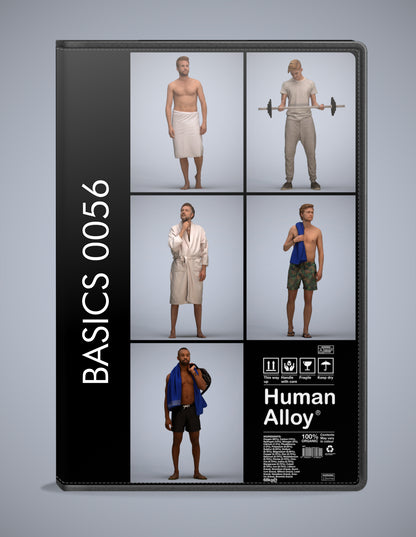 6 3D scanned people sport, photorealistic archviz pack for Enscape and SketchUp