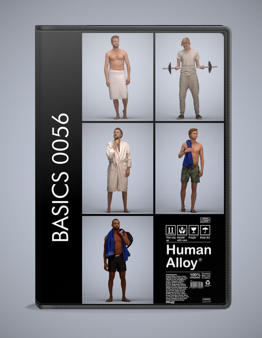 6 3D scanned people sport, photorealistic archviz pack for Enscape and SketchUp