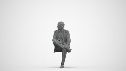 photogrammetry 3D man business, realistic human model archviz FBX, three-quarter front view render