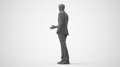 realistic 3D human man business, archviz people FBX OBJ for Blender, square thumbnail