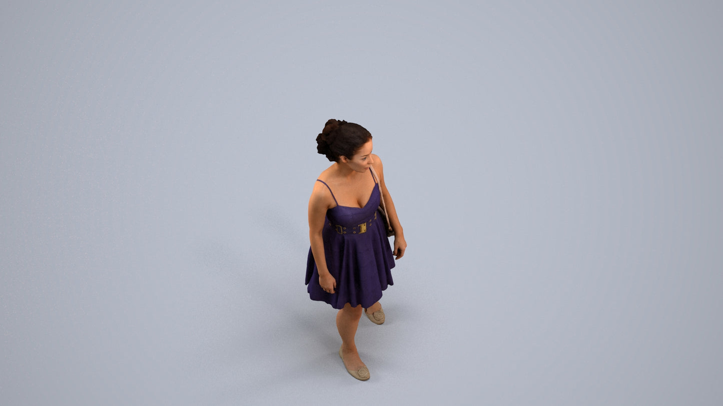 photogrammetry 3D woman formal formalaffairs, realistic human model archviz FBX, back view render