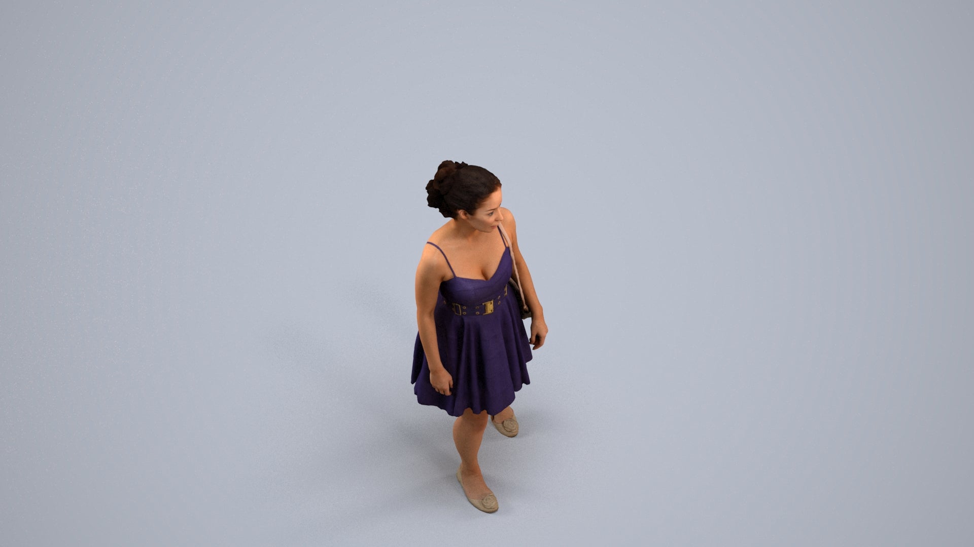 photogrammetry 3D woman formal formalaffairs, realistic human model archviz FBX, back view render