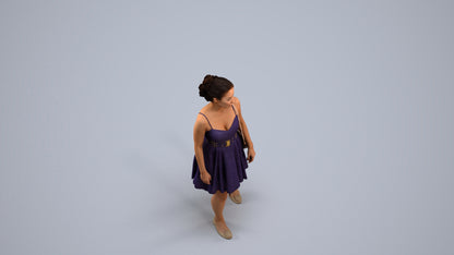 photogrammetry 3D woman formal formalaffairs, realistic human model archviz FBX, back view render