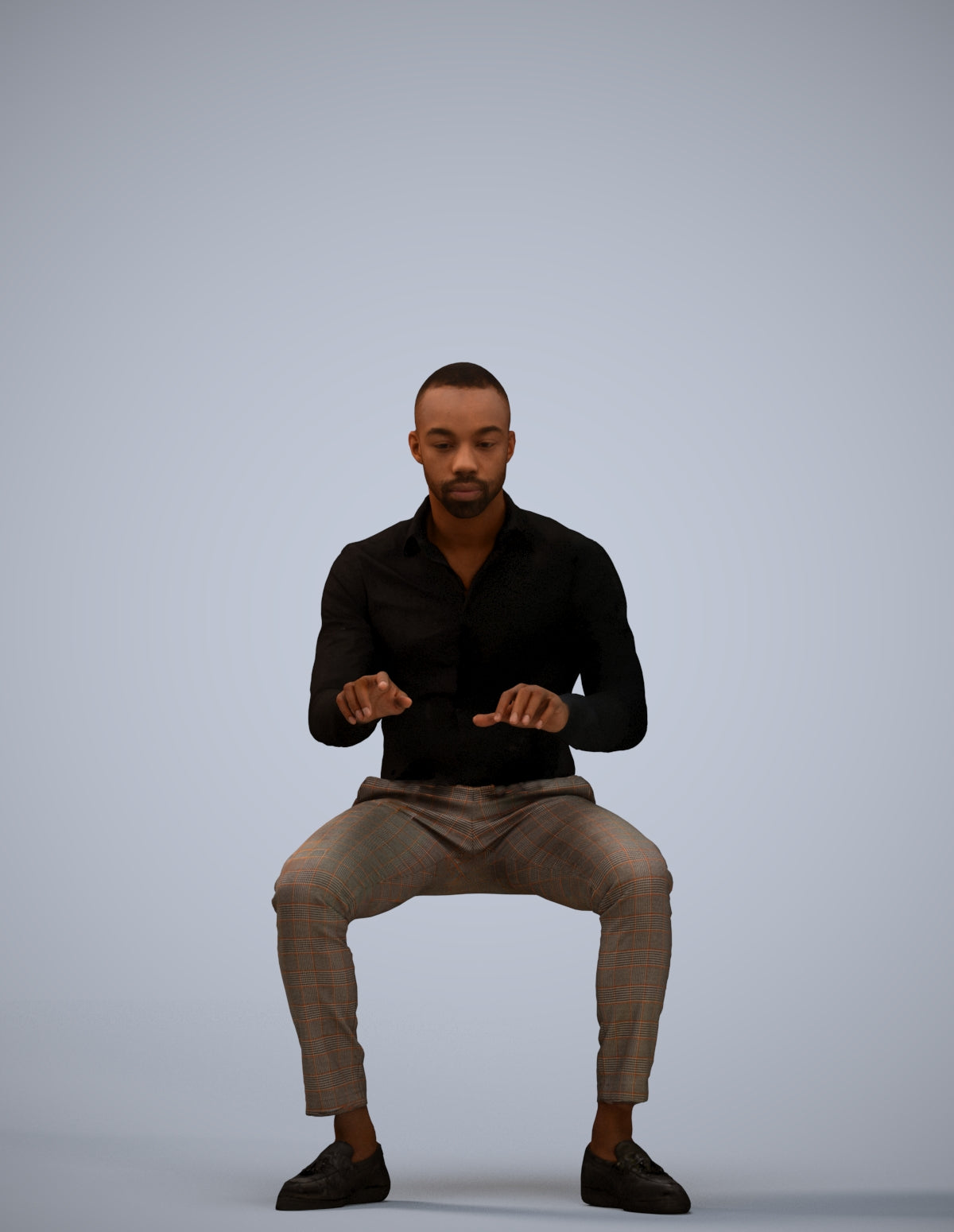 scanned 3D man business, photogrammetry people for Enscape and V-Ray