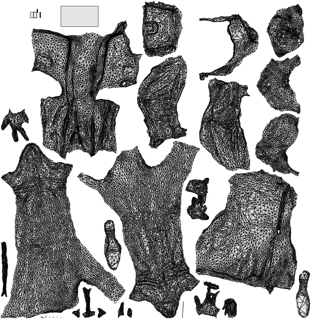 3D people model woman business walking, scanned human for 3ds Max rendering, wireframe top-down view
