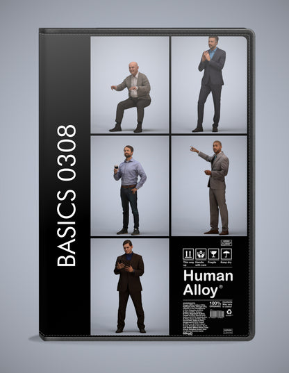 5x realistic 3D people business pack, scanned archviz collection for Blender and 3ds Max