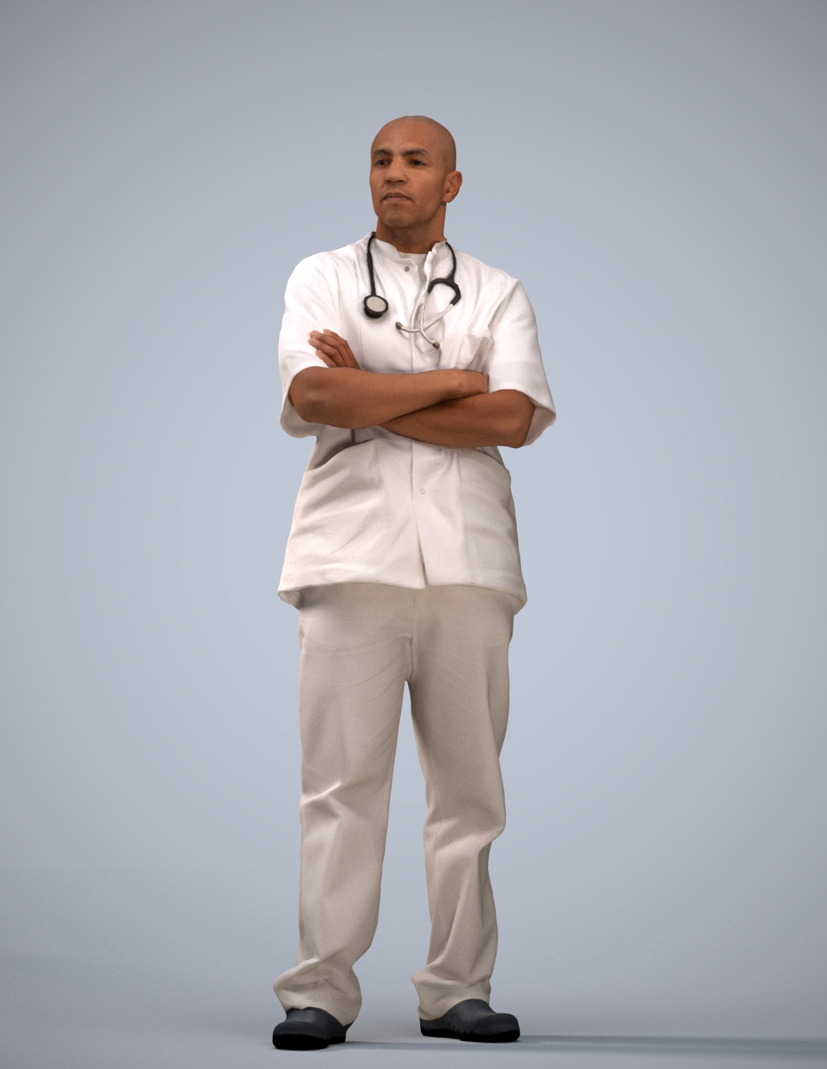 scanned 3D man medical, photogrammetry people for Enscape and V-Ray