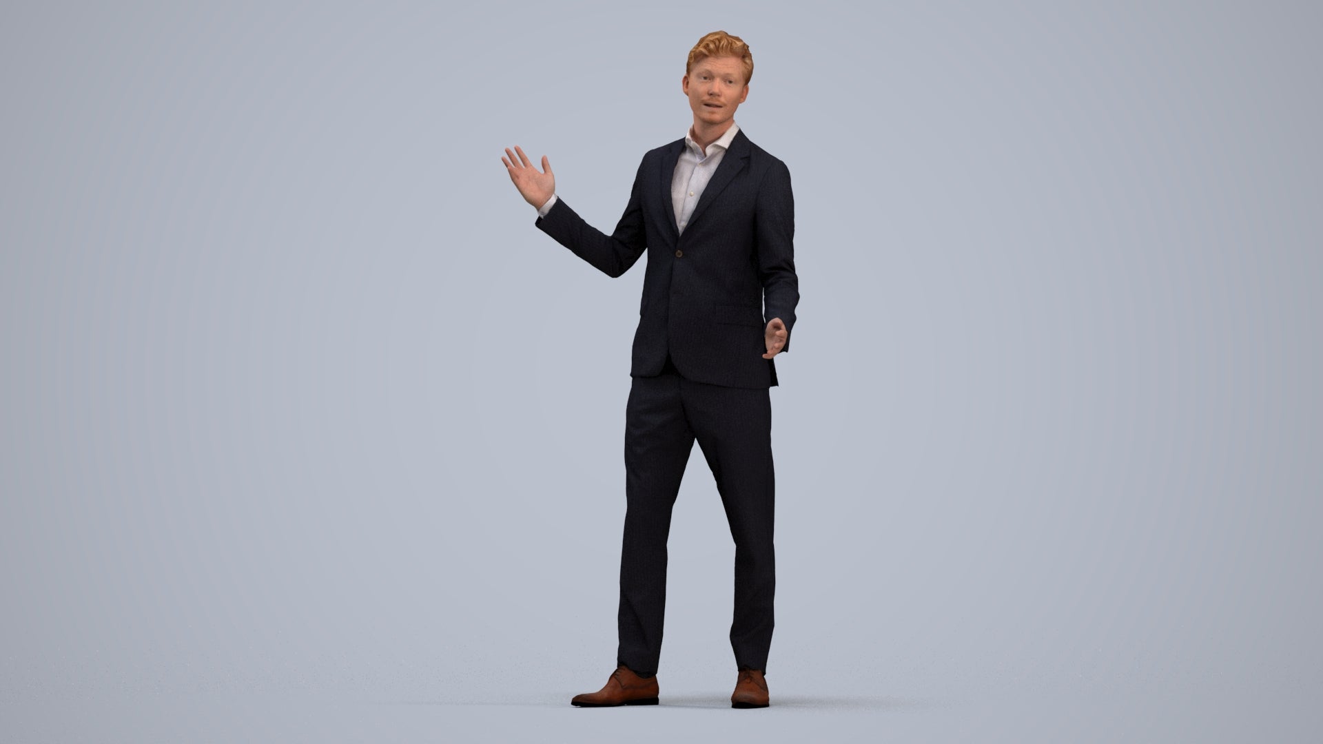 photogrammetry 3D man business, realistic human model archviz FBX, standing pose render