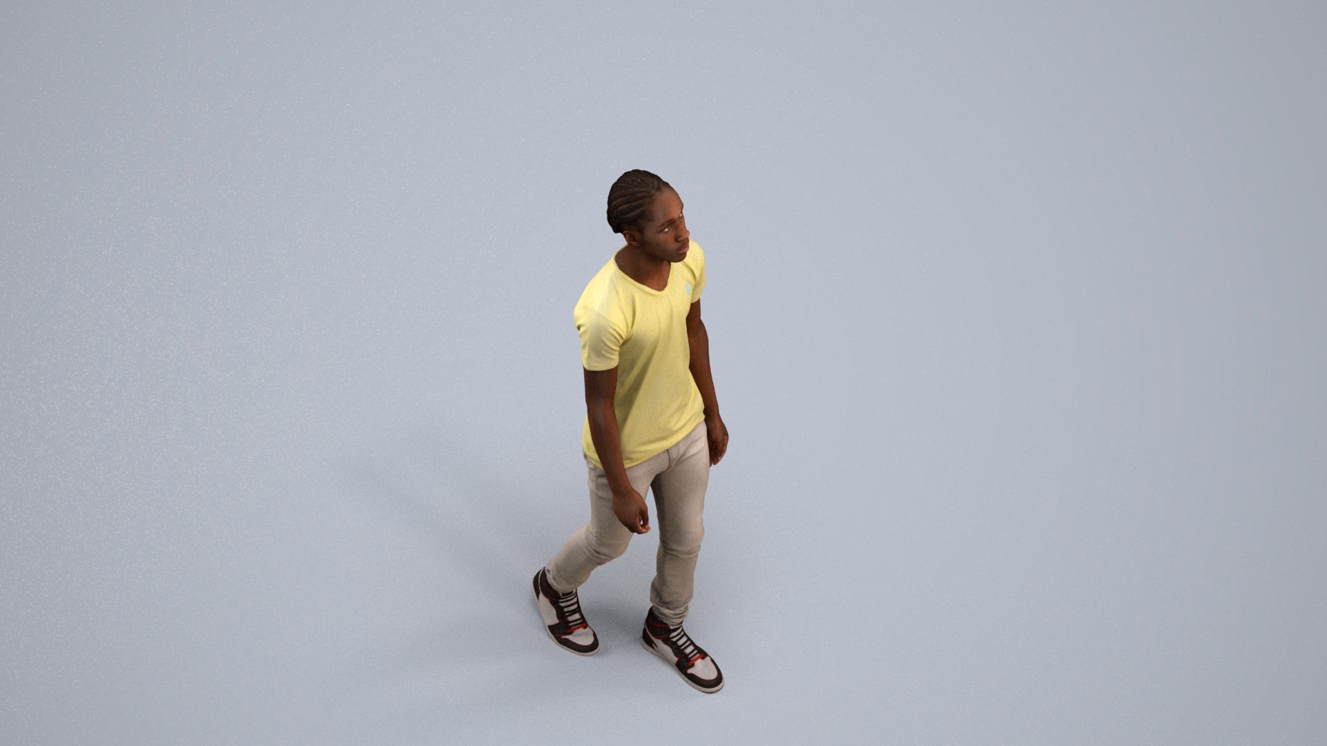 realistic 3D people boy casual kids, render-ready for V-Ray and Corona, FBX OBJ, back view render