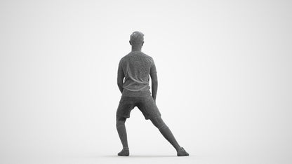 realistic 3D people boy sport, render-ready for V-Ray and Corona, FBX OBJ, wireframe front view