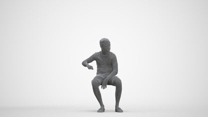 scanned 3D boy casual kids, photogrammetry people for Enscape and V-Ray, three-quarter front view render
