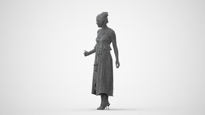 3D people model woman formal door, scanned human for 3ds Max rendering, square thumbnail