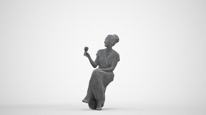 scanned 3D woman formal formalaffairs, photogrammetry people for Enscape and V-Ray, three-quarter front view render