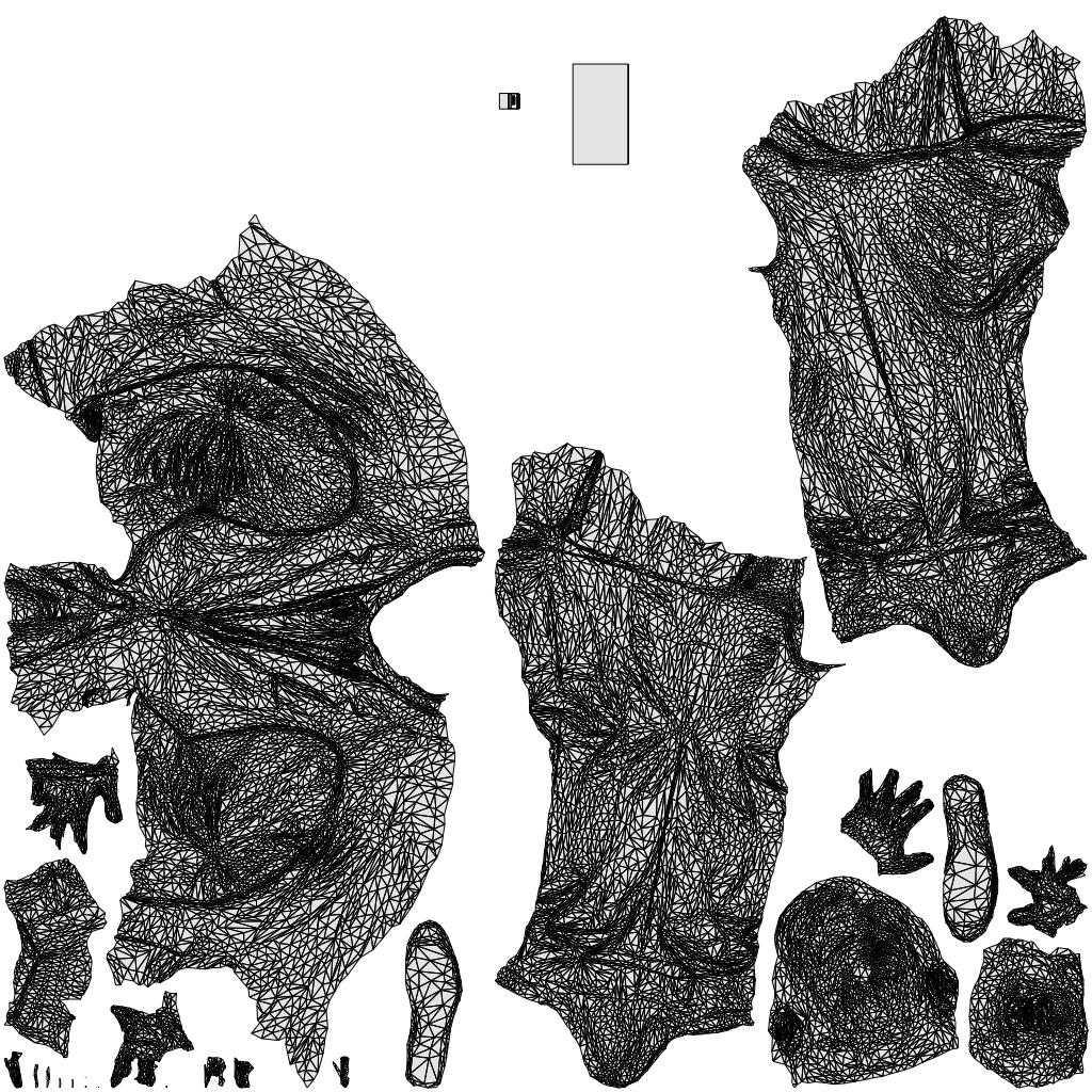 3D people model man business, scanned human for 3ds Max rendering, wireframe top-down view