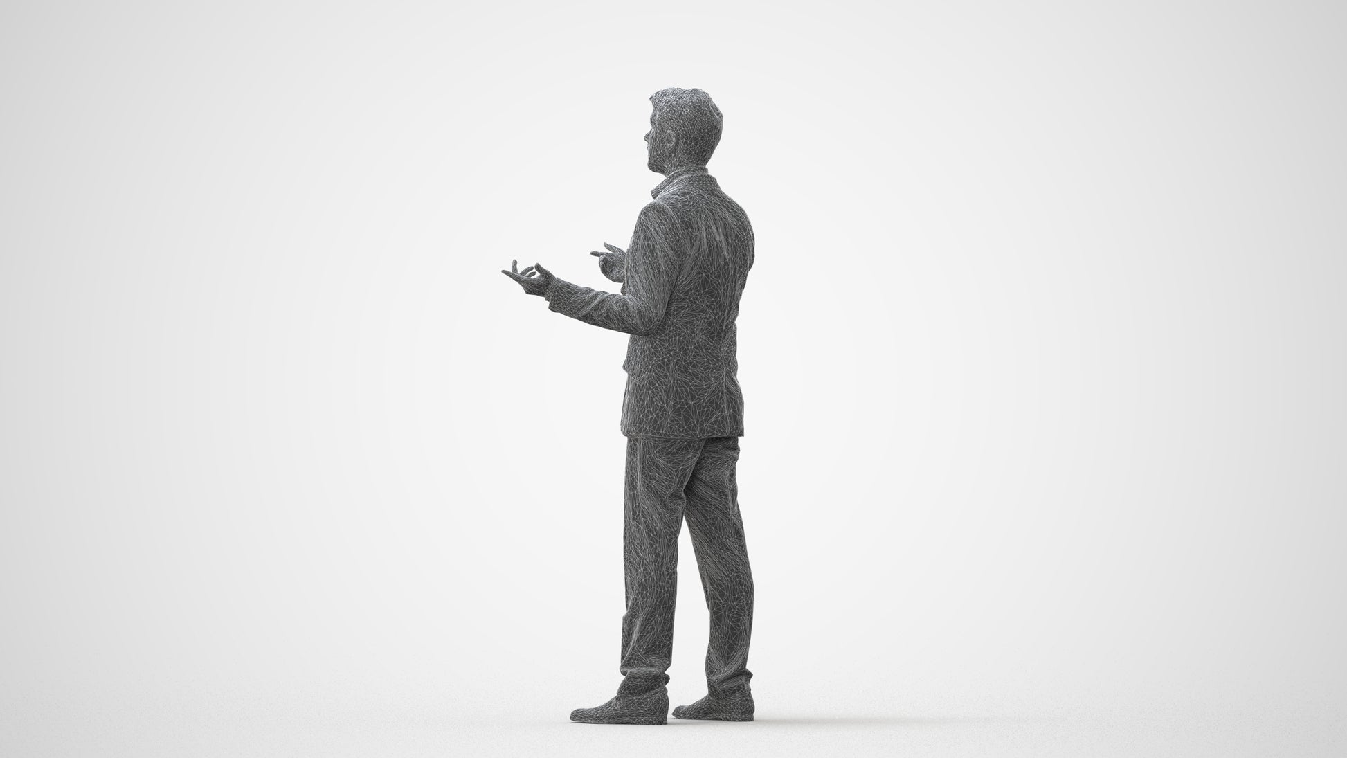 realistic 3D man business, scanned archviz people for Blender and 3ds Max, square thumbnail