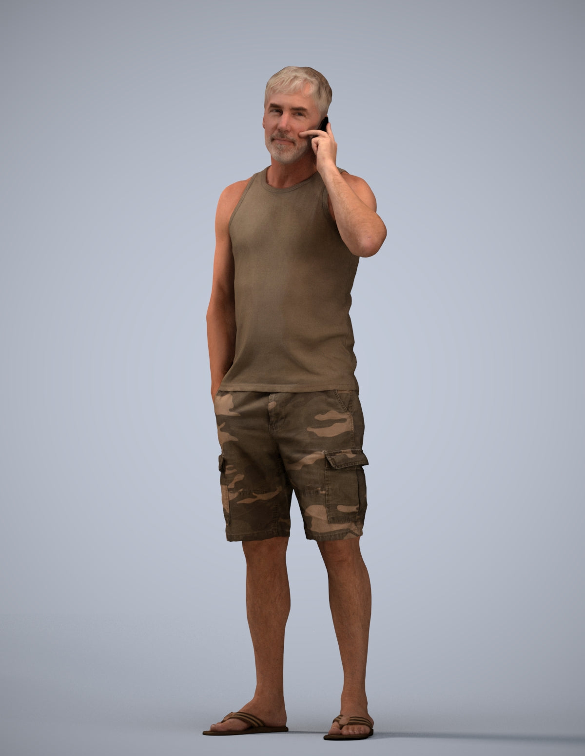 photogrammetry 3D man casual standing, realistic human model archviz FBX