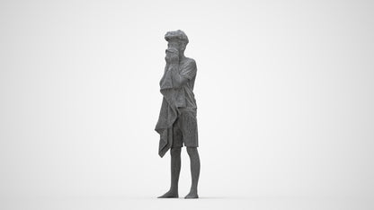 realistic 3D boy casual kids, scanned archviz people for Blender and 3ds Max, wireframe back view