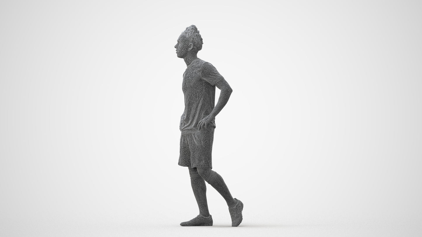 realistic 3D people man sport, render-ready for V-Ray and Corona, FBX OBJ, square thumbnail