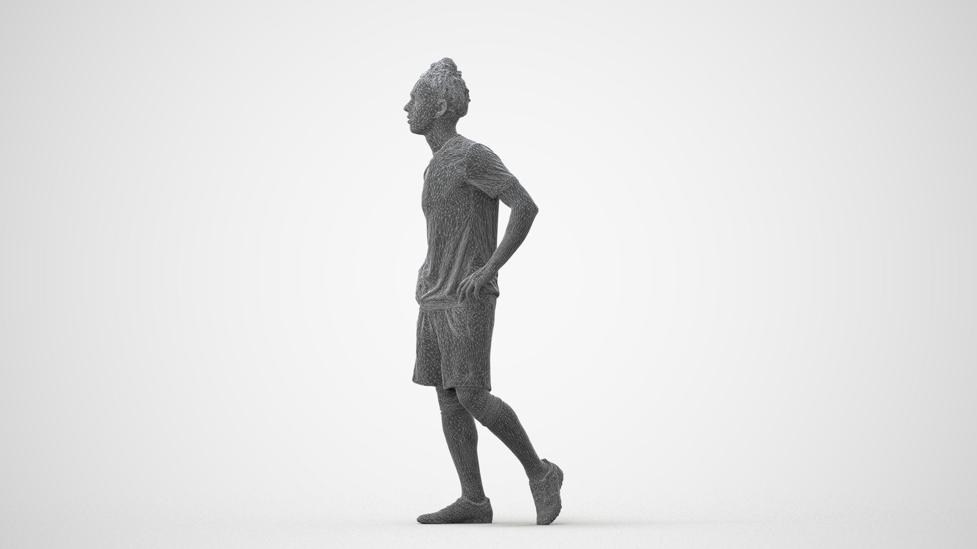 realistic 3D people man sport, render-ready for V-Ray and Corona, FBX OBJ, square thumbnail