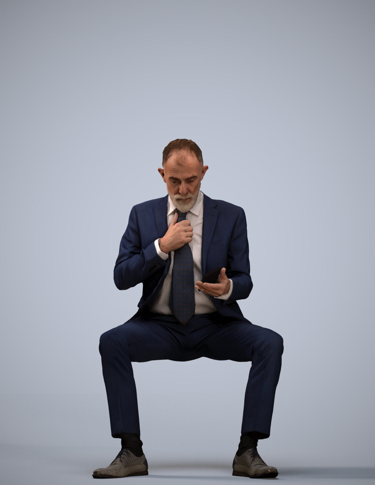 realistic 3D human man business, archviz people FBX OBJ for Blender