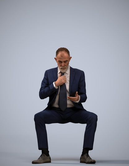 realistic 3D human man business, archviz people FBX OBJ for Blender