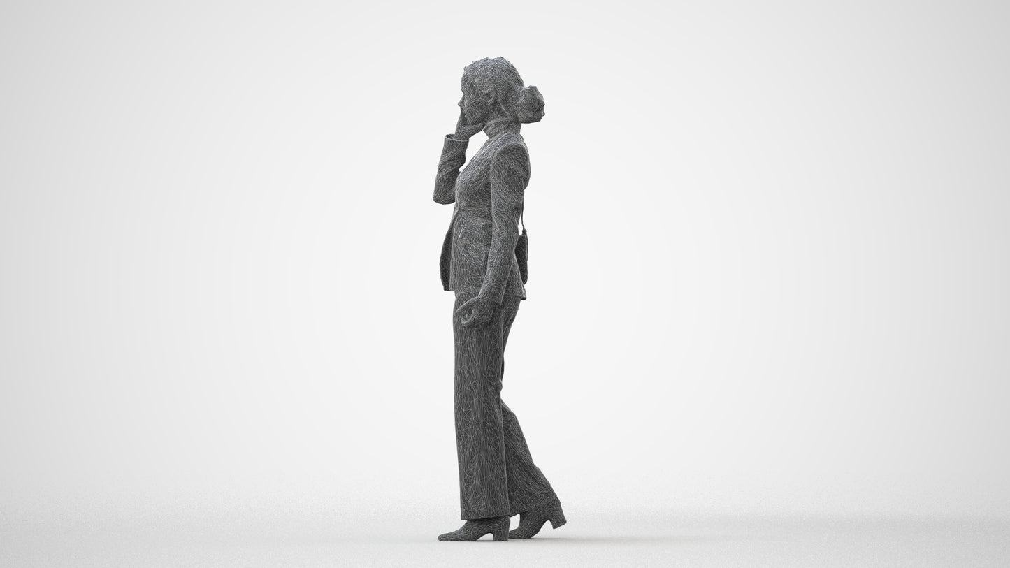 scanned 3D woman business, photogrammetry people for Enscape and V-Ray, square thumbnail