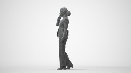scanned 3D woman business, photogrammetry people for Enscape and V-Ray, square thumbnail