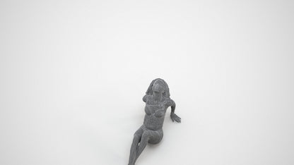photogrammetry 3D woman mix, realistic human model archviz FBX, wireframe three-quarter view