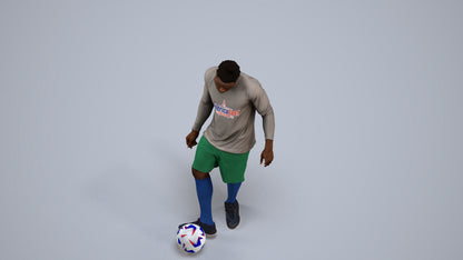 realistic 3D man sport, scanned archviz people for Blender and 3ds Max, back view render