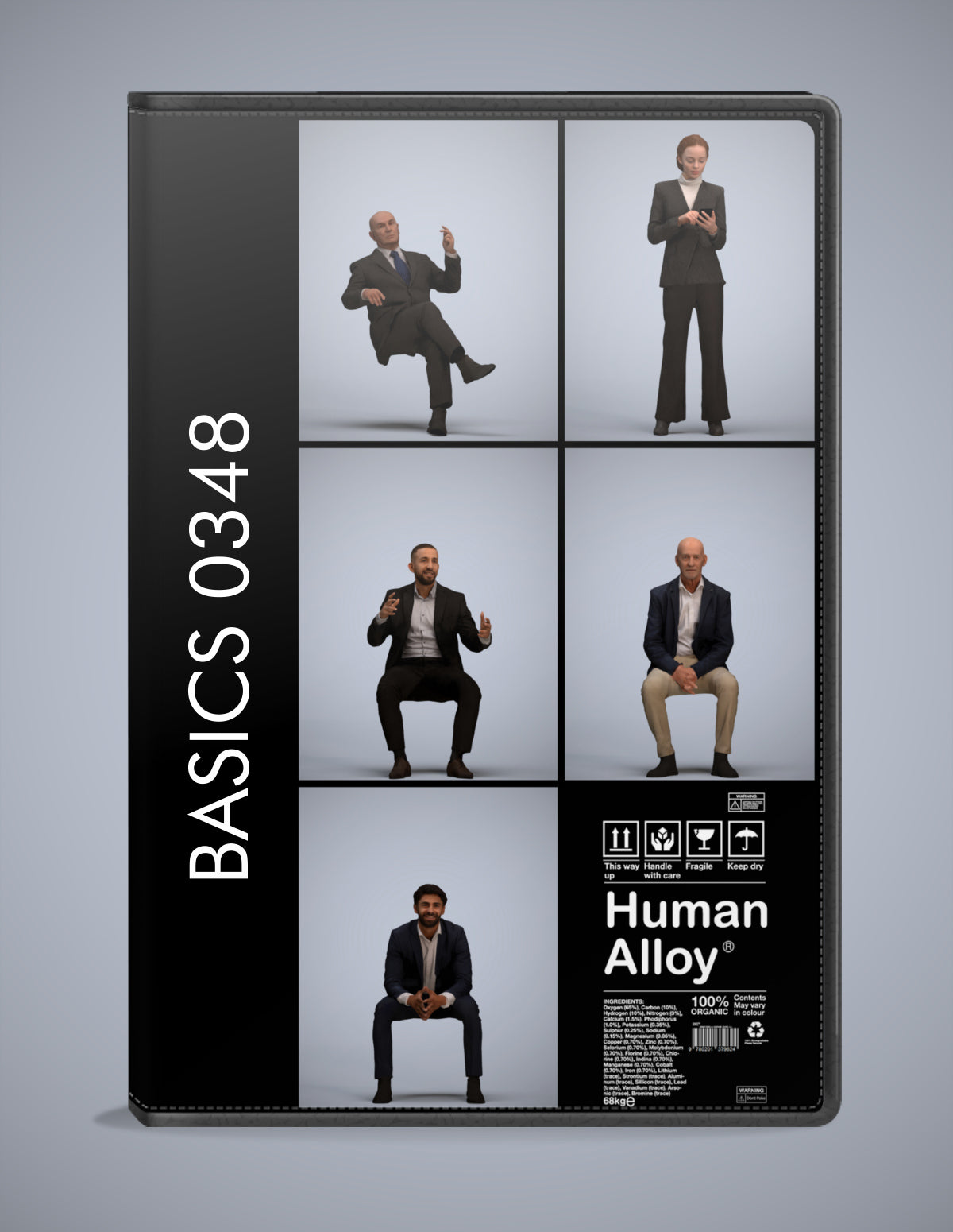 3D people models business bundle, 5 scanned humans for 3ds Max rendering
