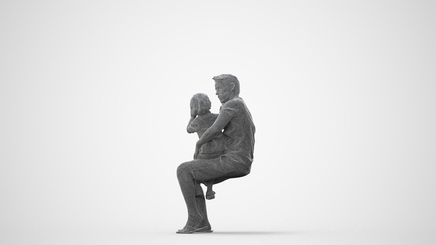 scanned 3D boy casual kids, photogrammetry people for Enscape and V-Ray, square thumbnail