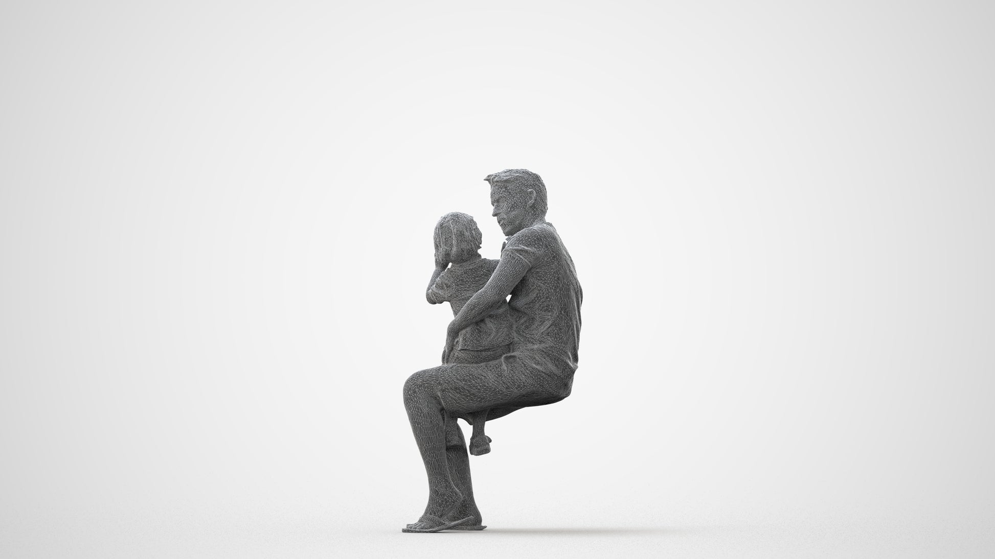 scanned 3D boy casual kids, photogrammetry people for Enscape and V-Ray, square thumbnail