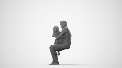 scanned 3D boy casual kids, photogrammetry people for Enscape and V-Ray, square thumbnail