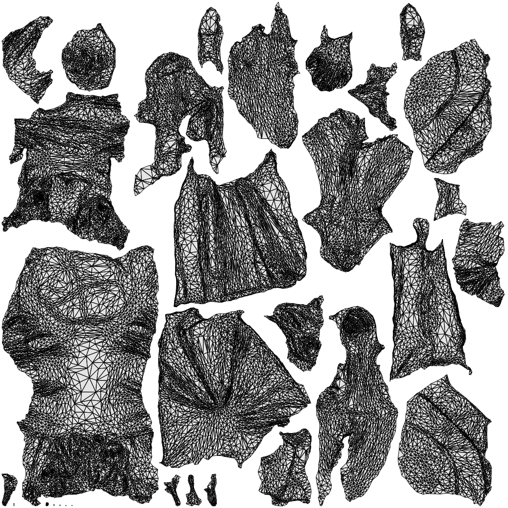 scanned 3D woman casual sitting, photogrammetry people for Enscape and V-Ray, wireframe top-down view
