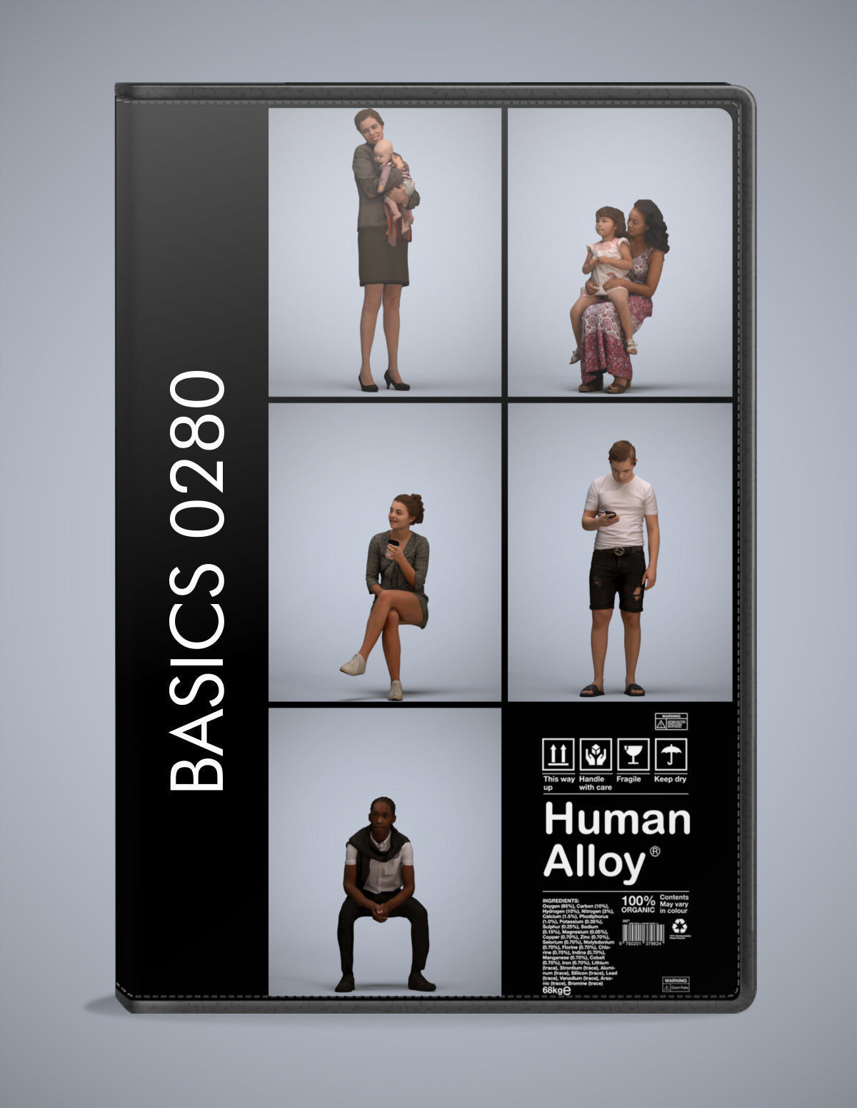 3D people models kids bundle, 5 scanned humans for 3ds Max rendering