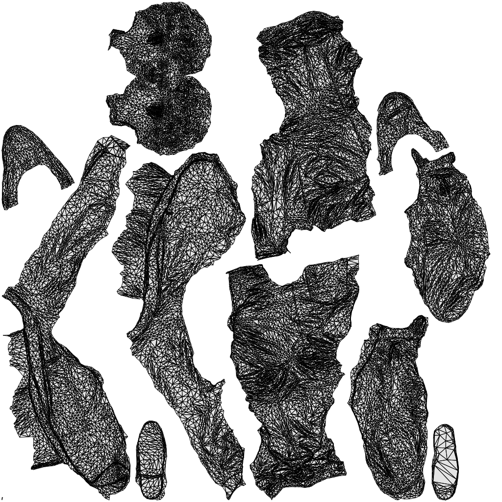 realistic 3D people man casual standing, render-ready for V-Ray and Corona, FBX OBJ, wireframe top-down view