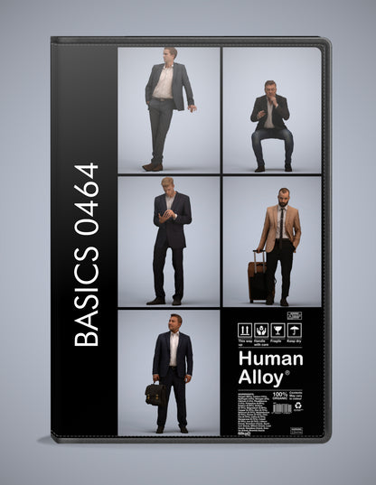 3D human models business bundle, 5 photogrammetry scanned people for archviz