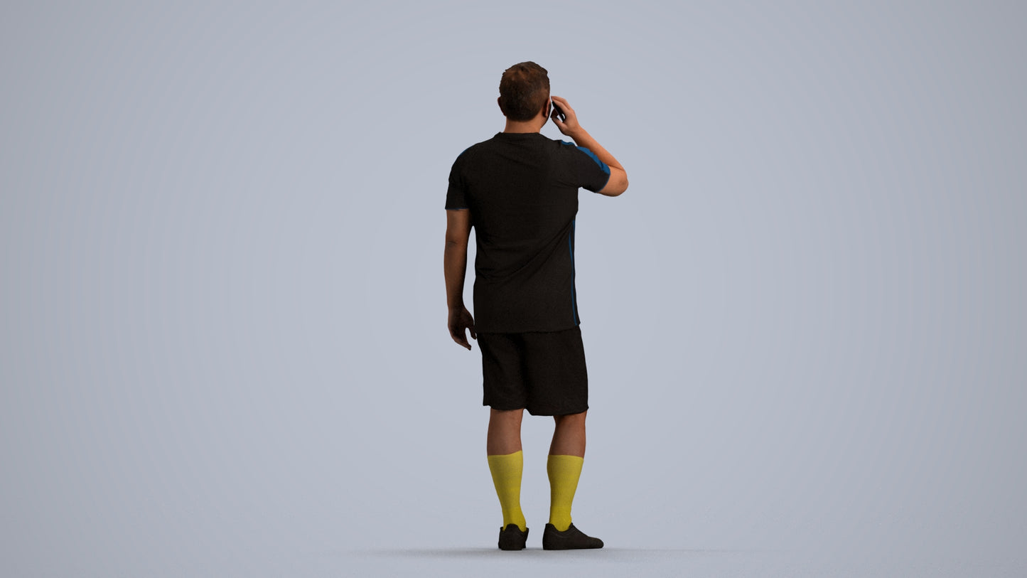 3D scanned man sport, photorealistic archviz people for Enscape and SketchUp, front view render