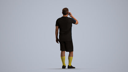 3D scanned man sport, photorealistic archviz people for Enscape and SketchUp, front view render