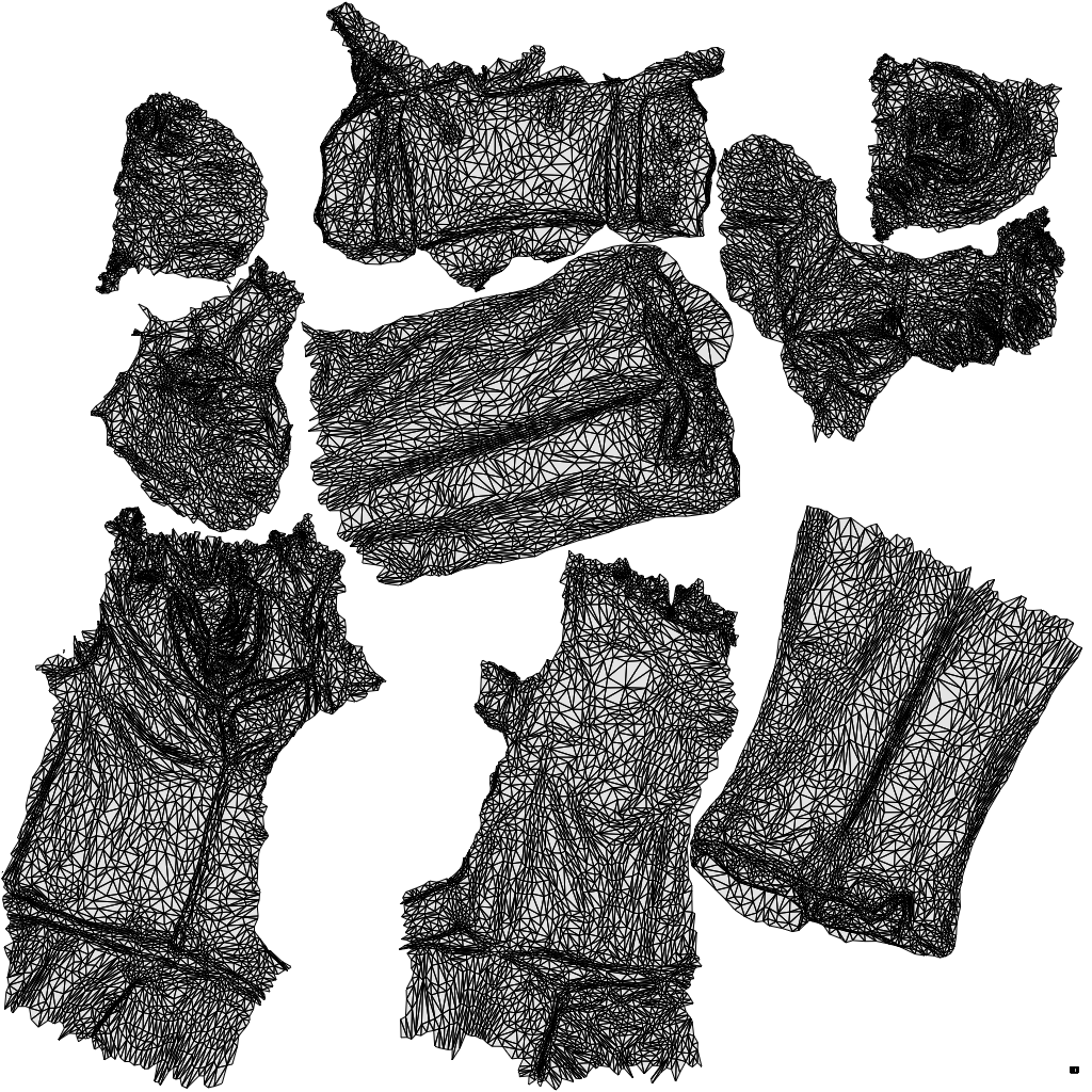 scanned 3D senior woman business walking, photogrammetry people for Enscape and V-Ray, wireframe top-down view