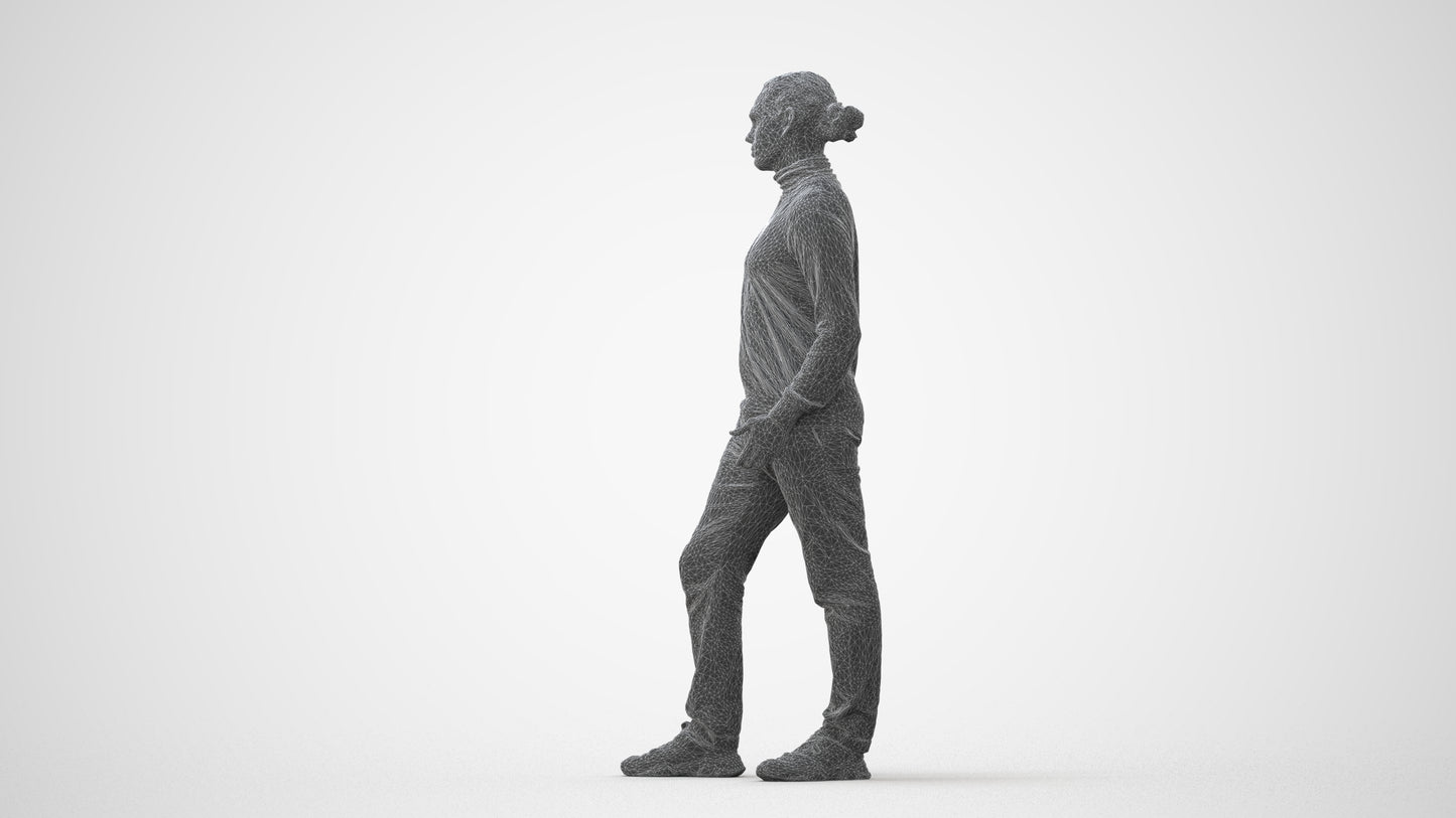 3D scanned man standing casual, photorealistic archviz people for Enscape and SketchUp, square thumbnail